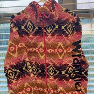 Wrangler Retro Pink and Brown Fleece Jacket